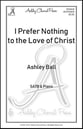 I Prefer Nothing to the Love of Christ SATB choral sheet music cover